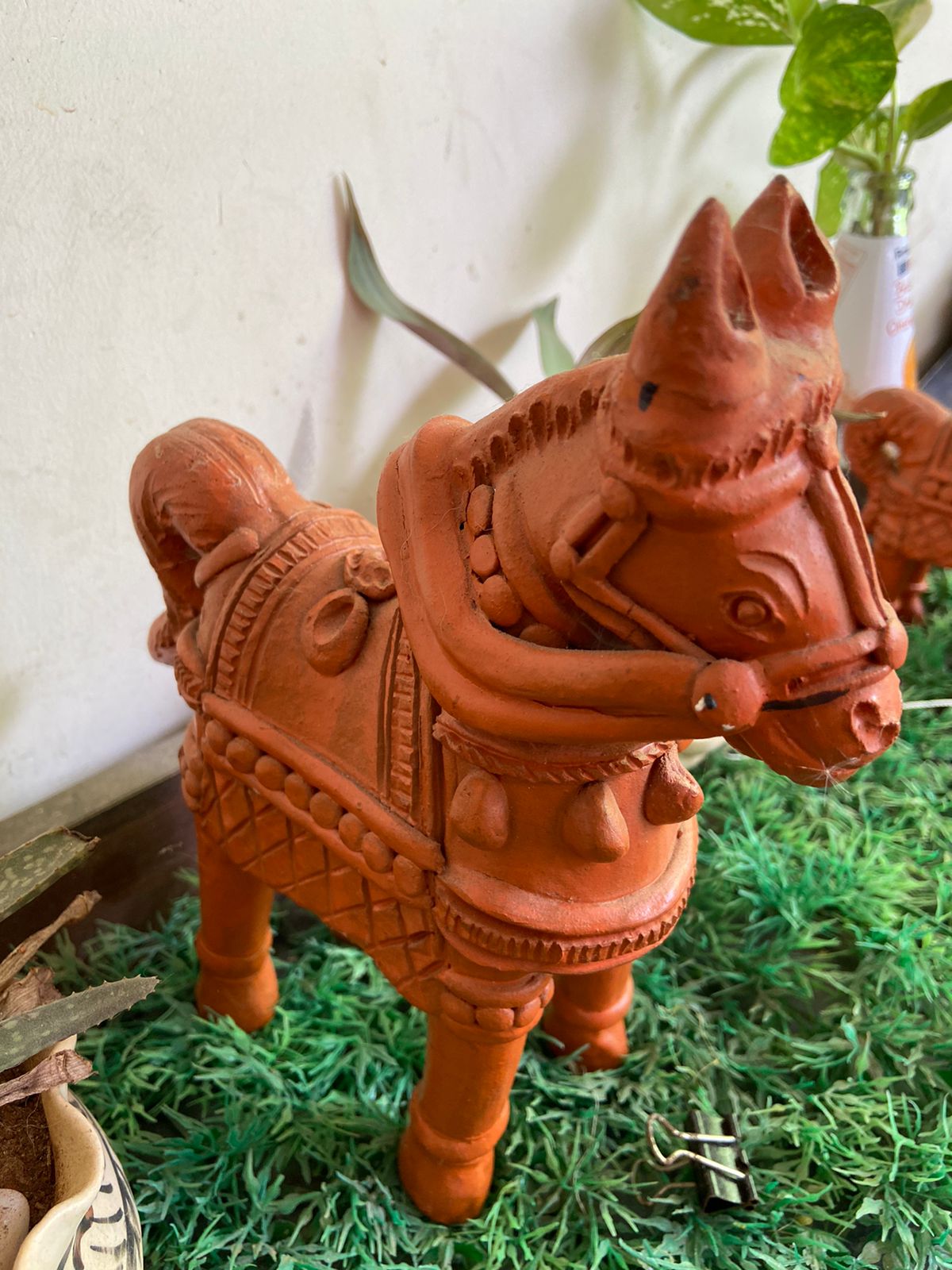 Terracotta Classic Horse for Home Decor